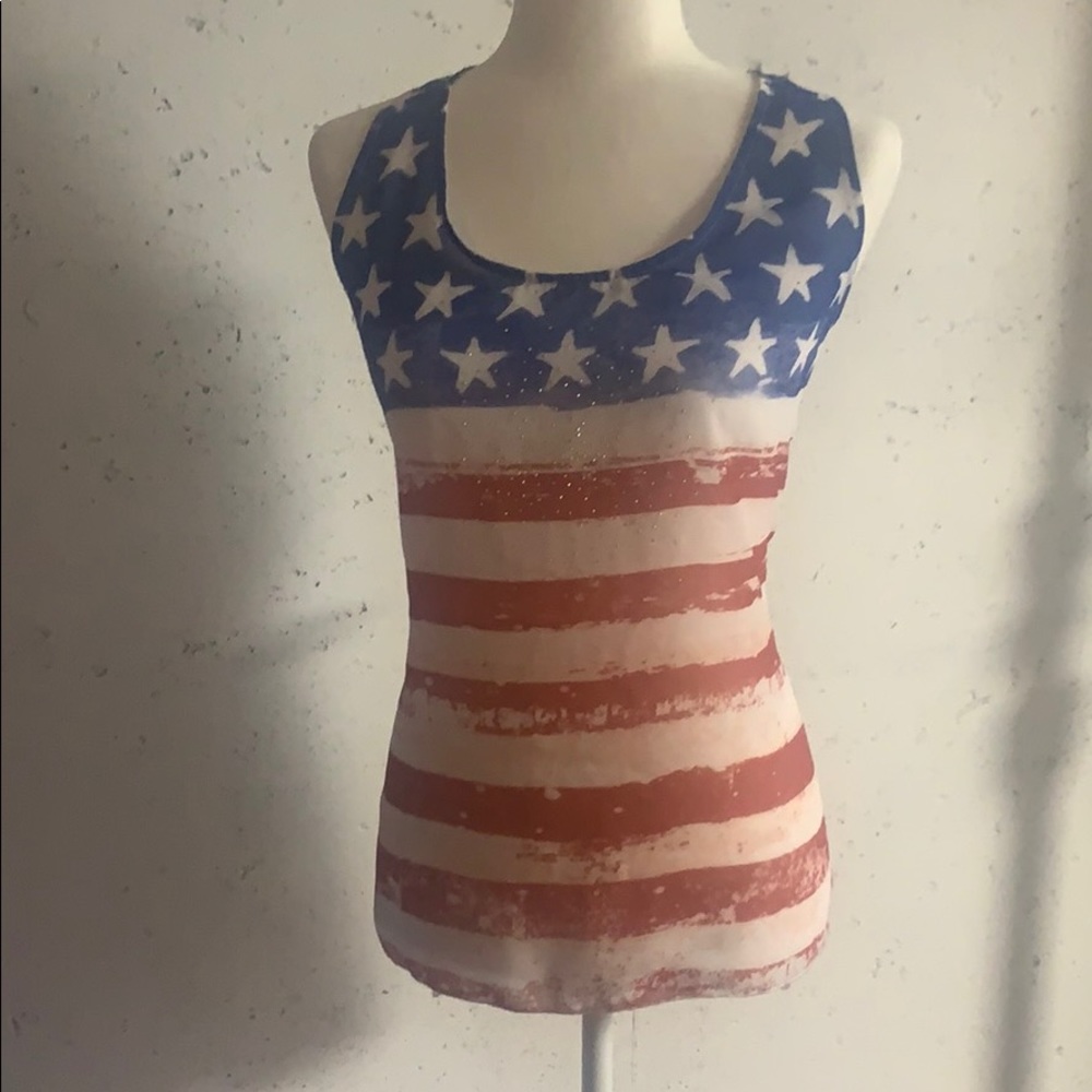 American flag tank top